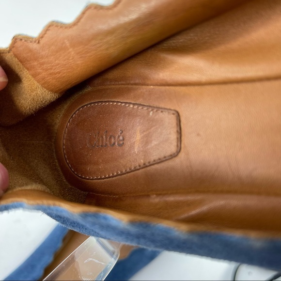 Chloè blue Lauren suede ballerina flats size 37 - Picture 3 of 5